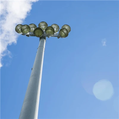 Tiang Lampu Tiang Tinggi Perimeter Keamanan 27 Meter